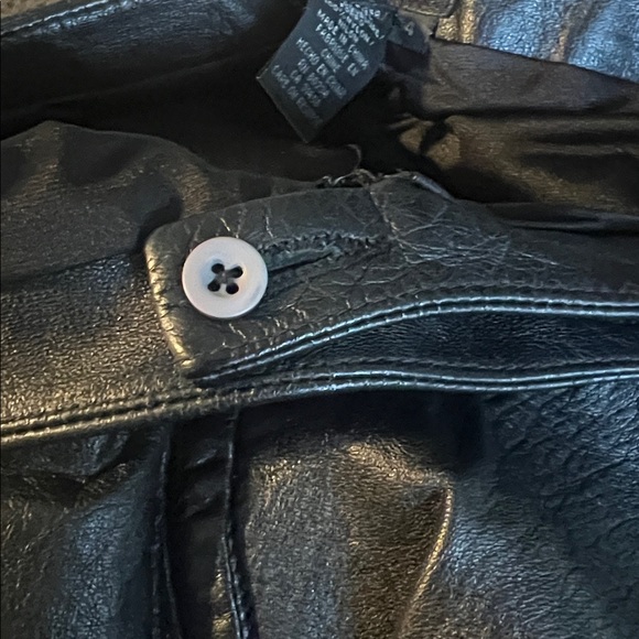 BCBG MaxAzria |  Vintage 100% Leather Pants - Picture 12 of 13